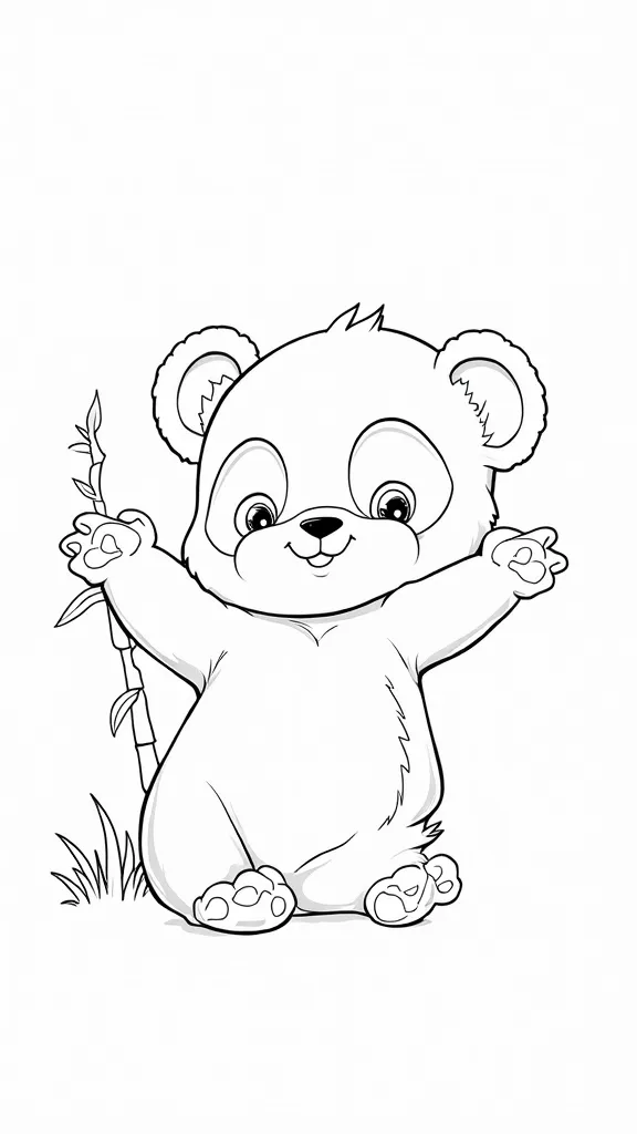 cute panda coloring pages printable